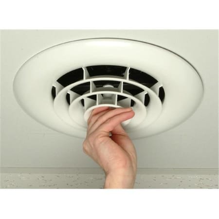 Havaco Quick Connect Havaco Quick Connect HT-GB-R1 White Round Ceiling Diffuser with 8 in. Boot HT-GB-R1